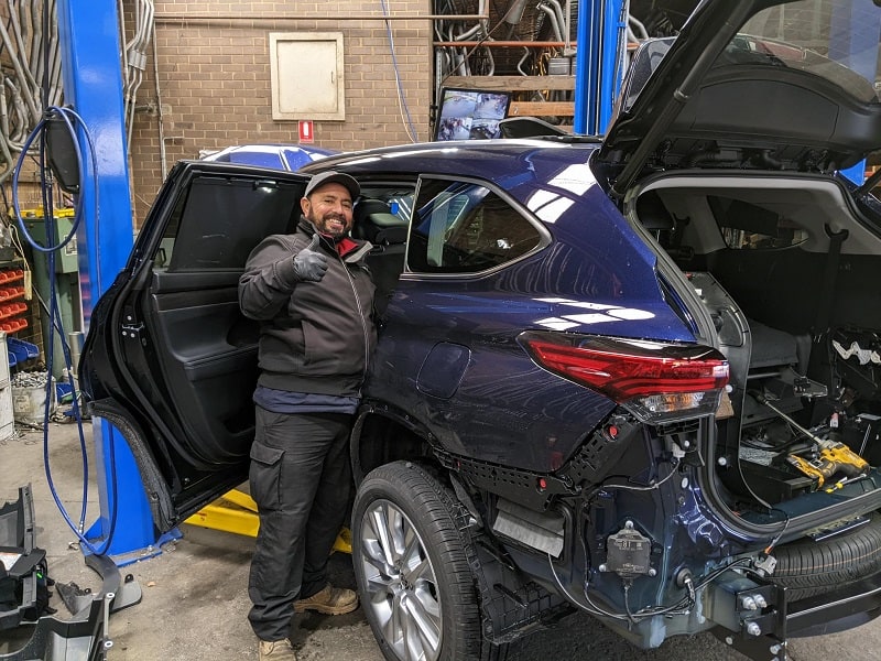 dandenong north - sorting out the wiring for towbar installation resized